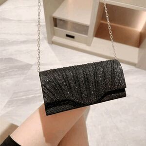 Black Glitter Ladies Clutch Style 2